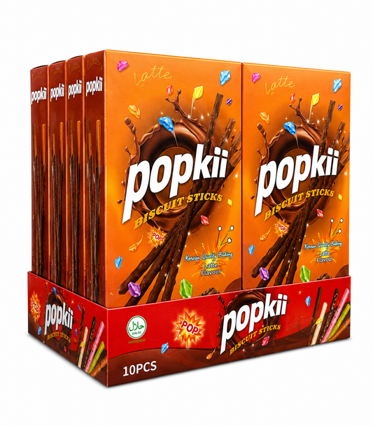 Popkii Biscuits Sticks - Full Box of 10 - Wholesale (SRP: 1.99)