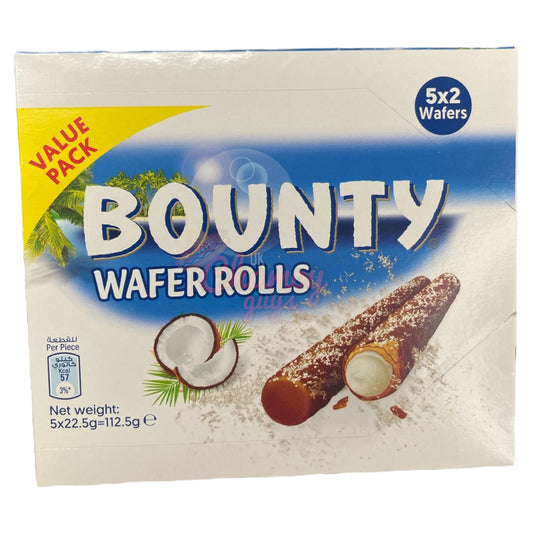 Bounty Wafer Rolls - PACK OF 5 (RRP £2-£2.50)